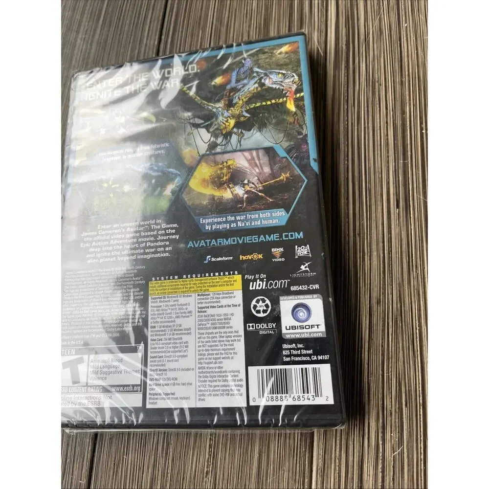 James Cameron's Avatar: The Game (PC DVD, 2009) New And Sealed.
